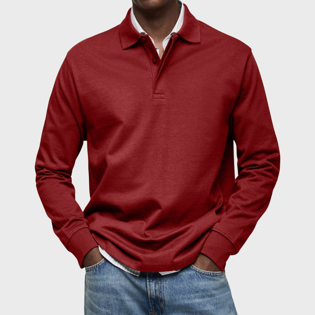 Eduardo - Luxusní Polo s Dlouhým Rukávem