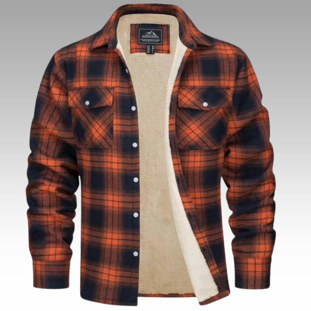 Tiago - Trucker bunda s pruhy z fleece