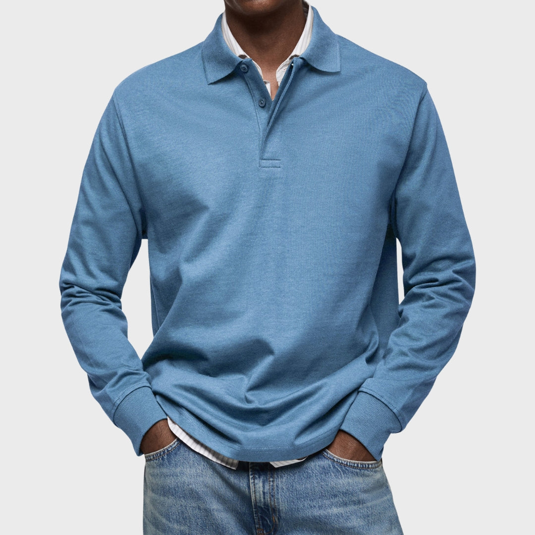 Eduardo - Luxusní Polo s Dlouhým Rukávem