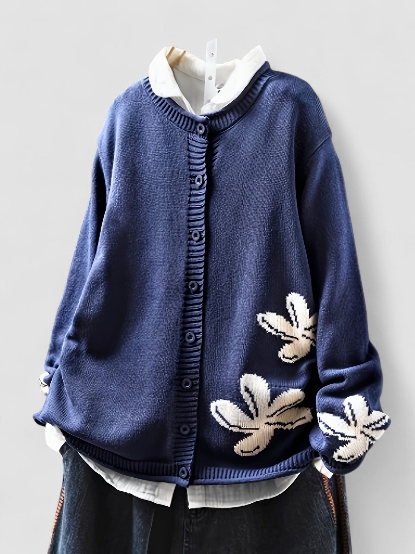 Safira - Cardigan s Květinovým Vzorem