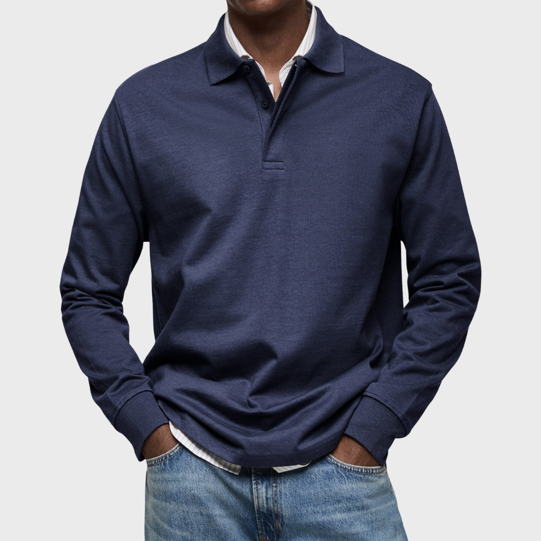 Eduardo - Luxusní Polo s Dlouhým Rukávem