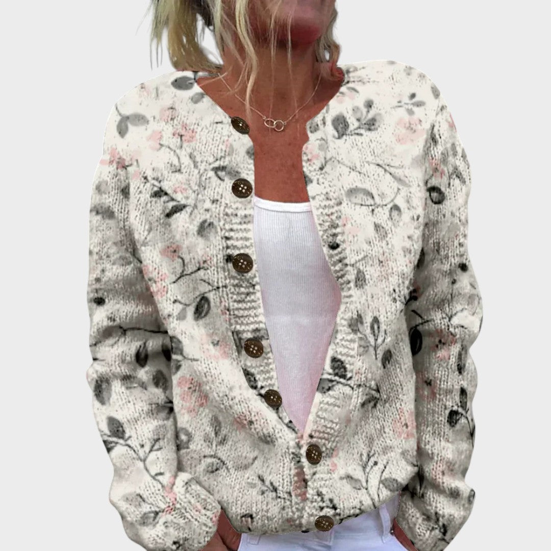 Margarida - Podzimní květinový cardigan