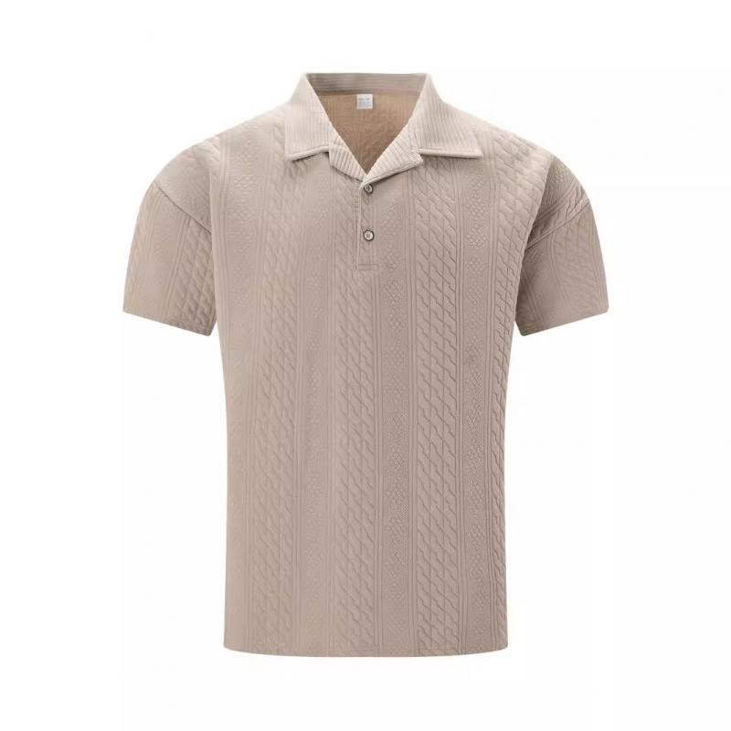 Polo tričko - Relaxovaná Jacquard textilie