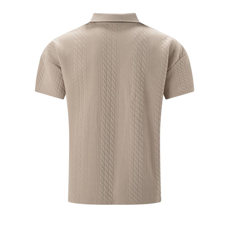 Polo košile - Relaxovaná Jacquard Textura