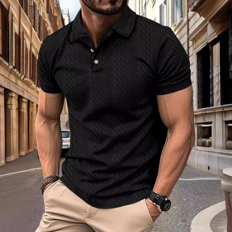 Polo tričko - Relaxovaná Jacquard textilie