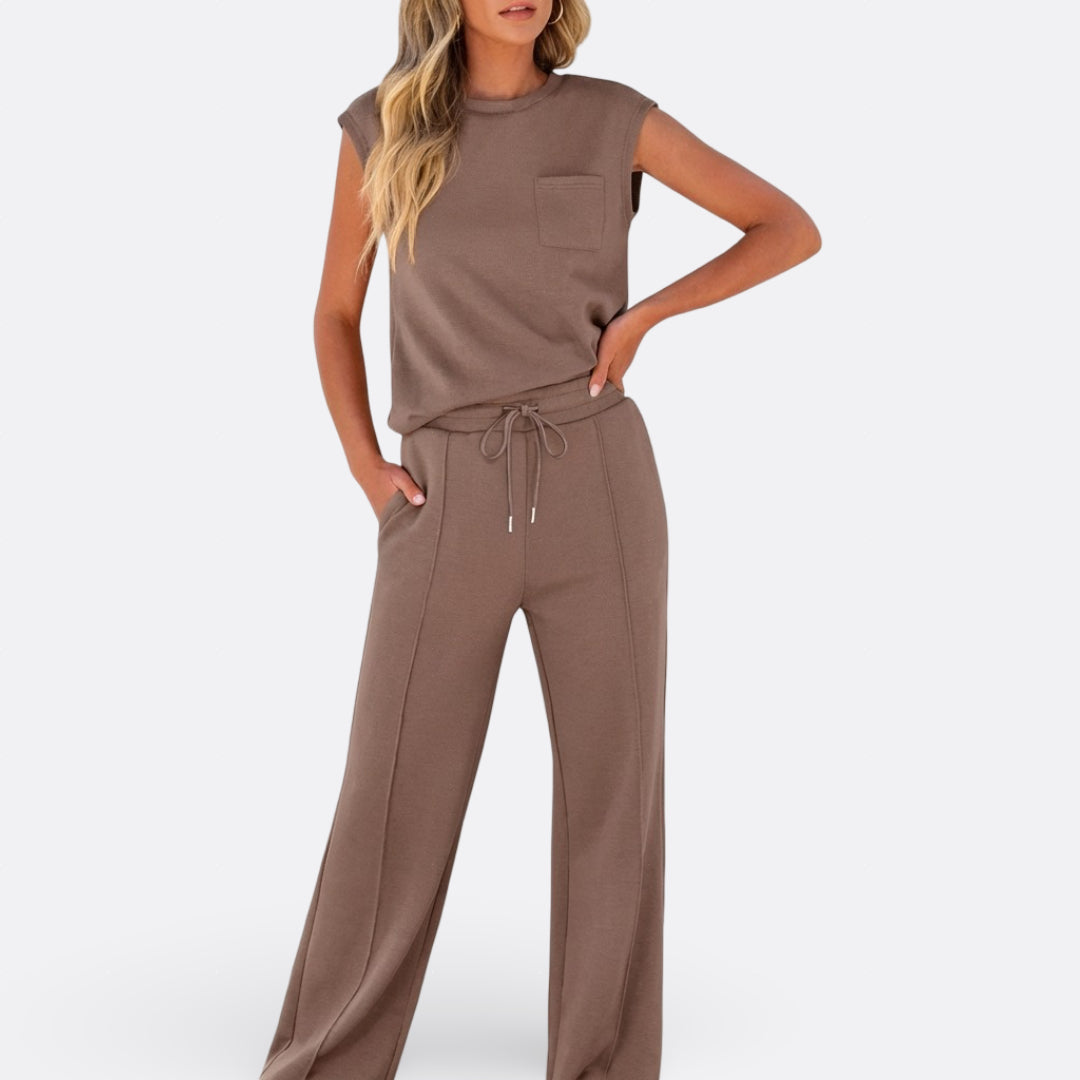 Íris - Casual Sada z Měkké Tkaniny Lounge