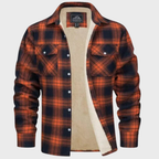 Tiago - Trucker bunda s pruhy z fleece